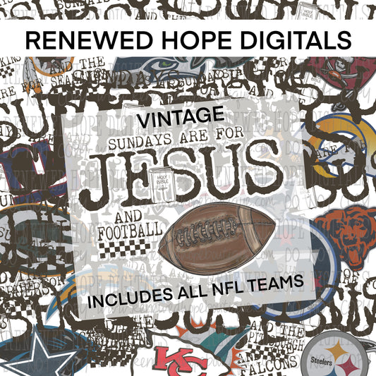 🏈SUNDAYS ARE FOR JESUS AND FOOTBALL SOLO BUNDLE 🏈