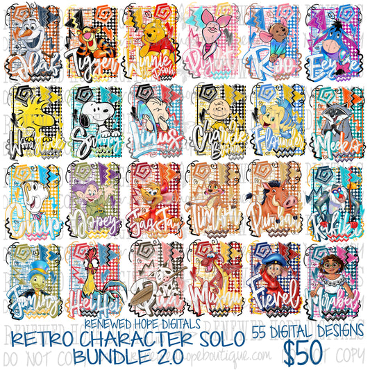 🔵🔻🔸 RETRO CHARACTER 2.0 MEGA SOLO BUNDLE 🔸🔻🔵