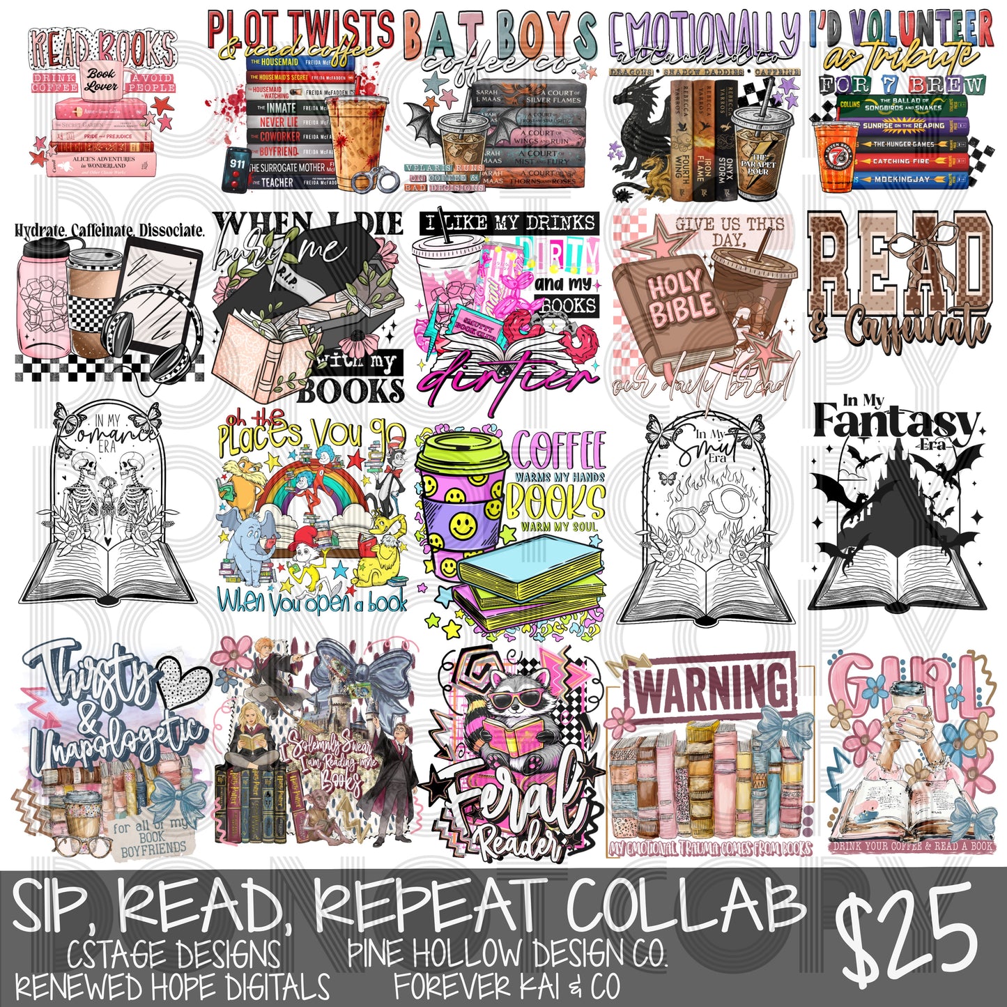 SIP, READ, REPEAT COLLAB | RENEWED HOPE x CSTAGE DESIGNS x PINE HOLLOW DESIGN CO. x FOREVER KAI & CO.