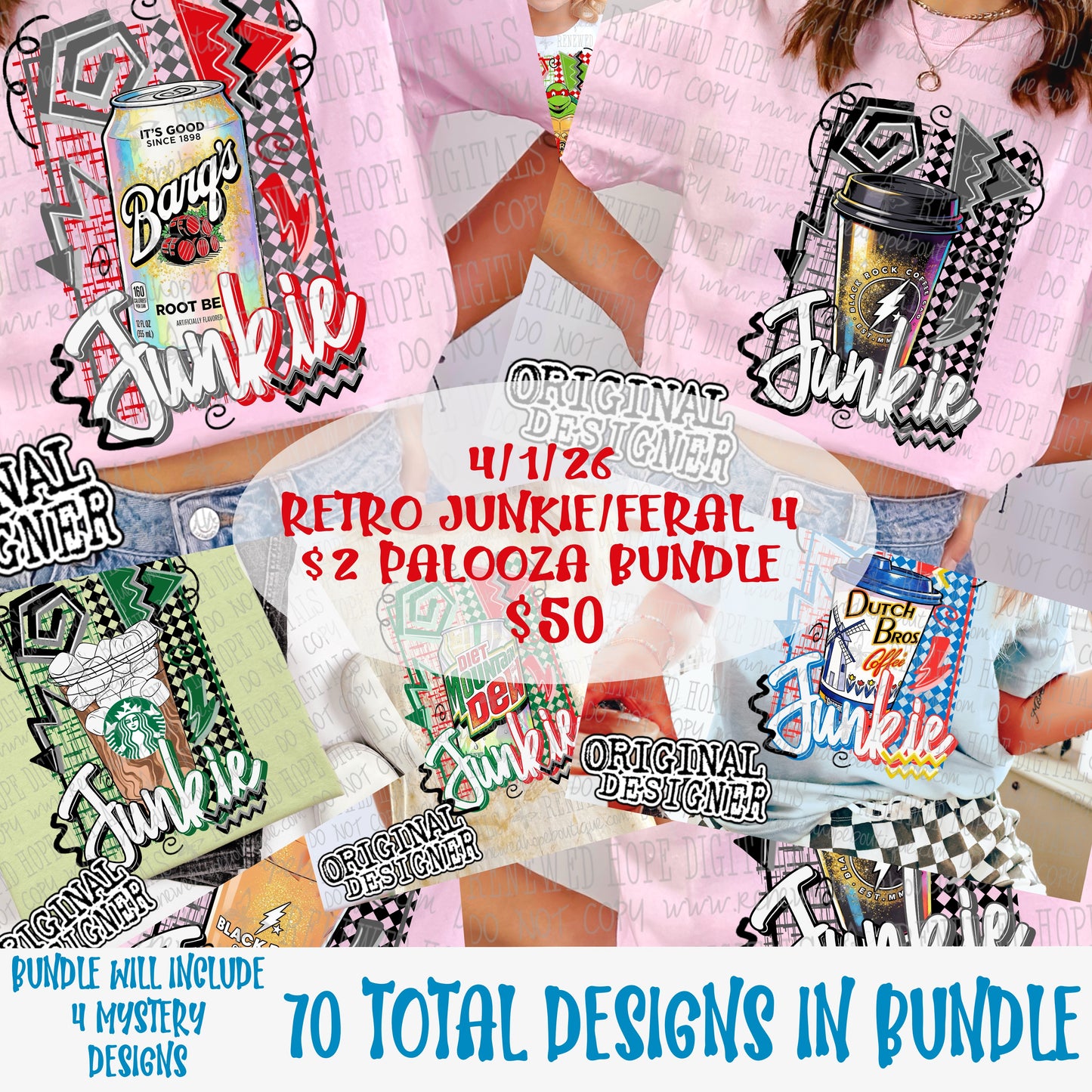 RETRO FERAL FOR A DRINK/JUNKIE PALOOZA BUNDLE
