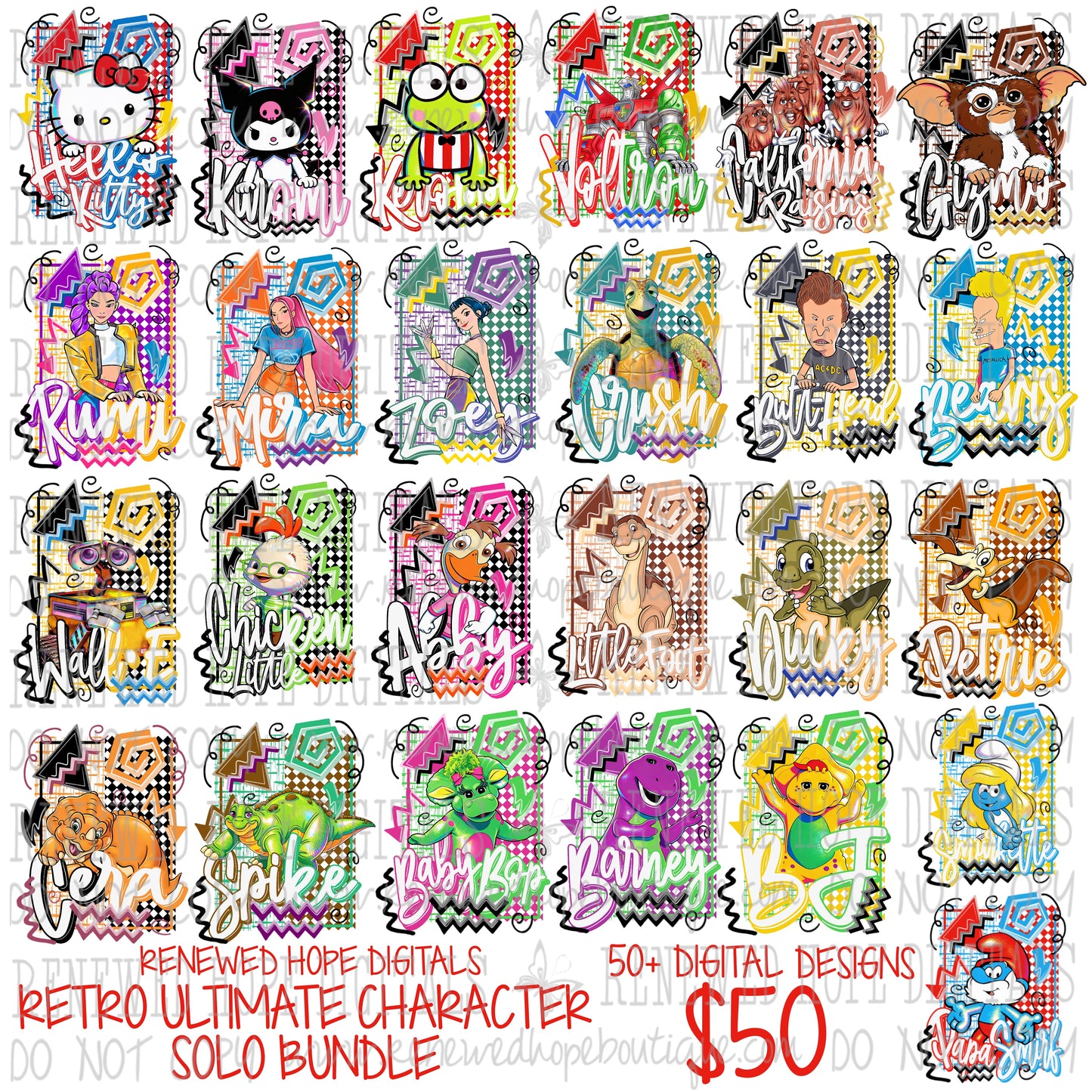 🟪🟡🔹RETRO ULTIMATE CHARACTER SOLO BUNDLE🔹🟡🟪