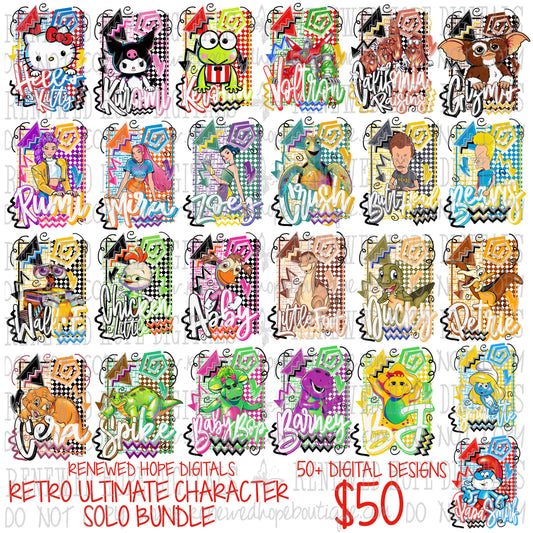 🟪🟡🔹RETRO ULTIMATE CHARACTER SOLO BUNDLE🔹🟡🟪