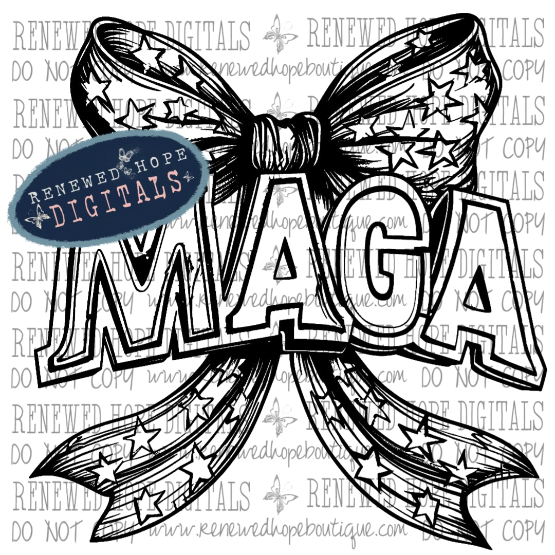 🎀 Maga Bow - Single Color 🇺🇸