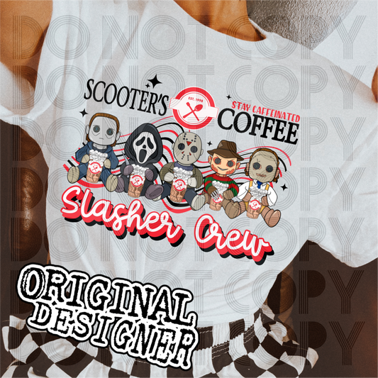 ☕️STAY CAFFEINATED SLASHER CREW SC☕️