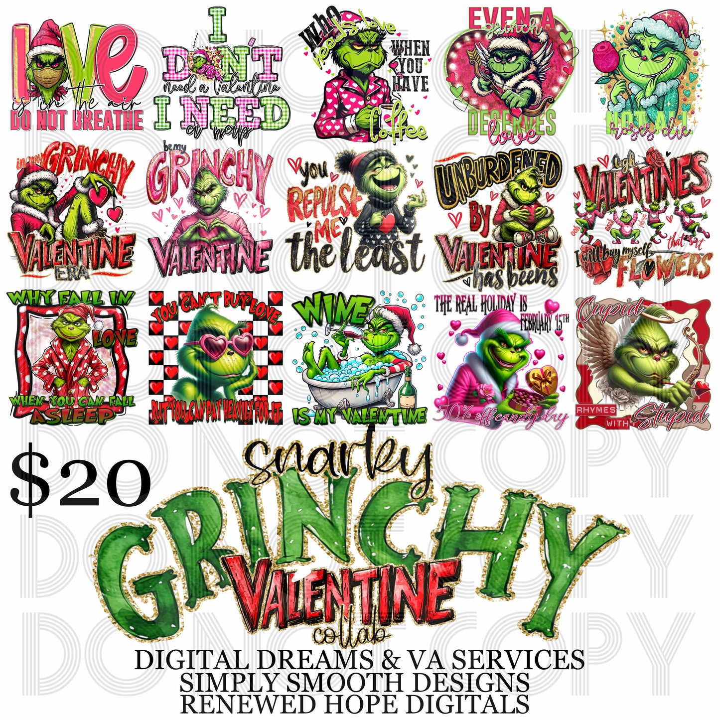 💚❤️SNARKY G VALENTINE COLLAB W/SIMPLY SMOOTH DESIGNS & DIGITAL DREAMS & VA SERVICES❤️💚