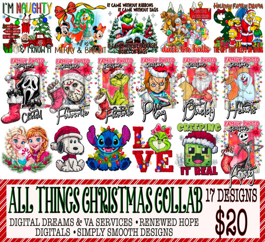 🎄ALL THINGS CHRISTMAS COLLB W/ SIMPLY SMOOTH DESIGNS & DIGITAL DREAMS AND VA SERVICES🎄